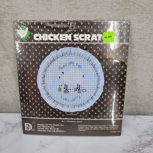 Chicken Scratch VTG Deadstock Embroidery Kit Gingham "Ewes Not Fat Ewes Fluffy"